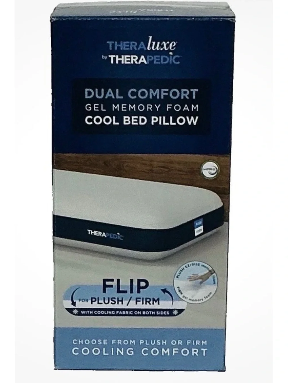 Queen sized therapeutic gel Memory foam cozy pillow comfort